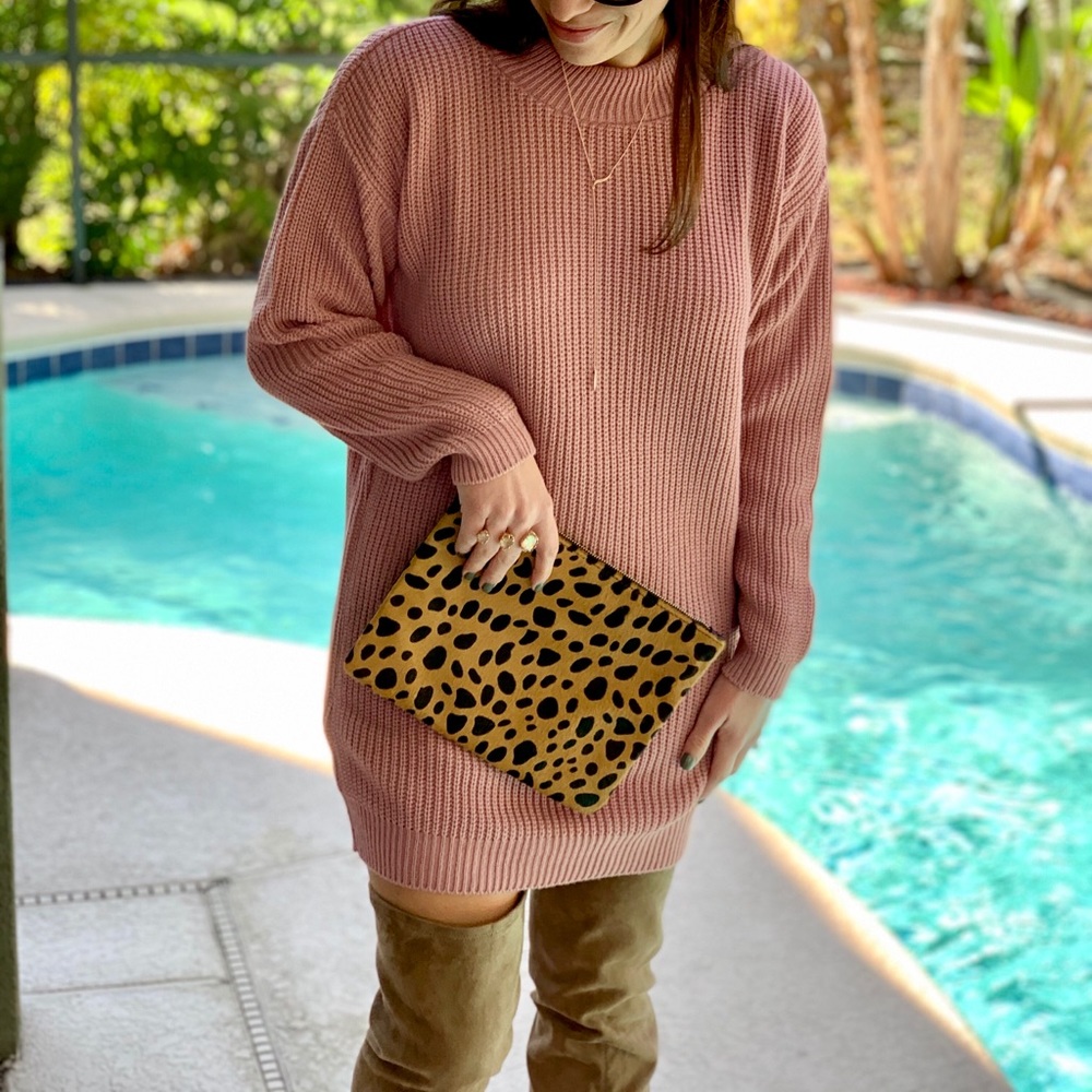 Pink Sweater Dress